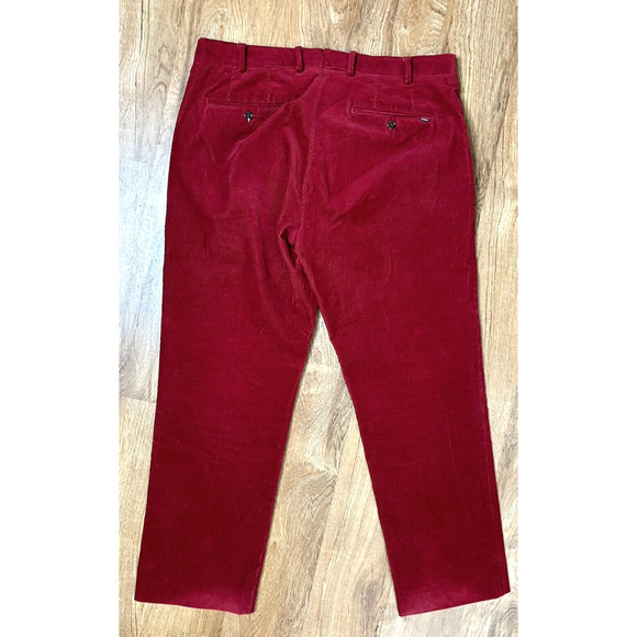Vtg Polo Ralph Lauren Red Corduroy Pants Men’s 36x30 - Picture 7 of 8